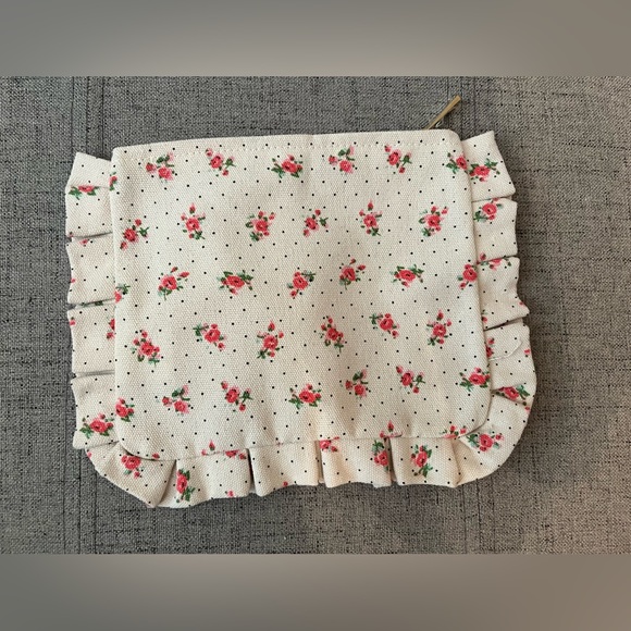 Sezane Floral Print Pouch w/Zipper NEW w/out Tags - Picture 3 of 5